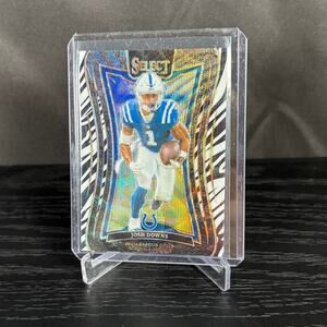 Josh Downs 2024 Panini Select Football Suite Level Zebra Prizm #354